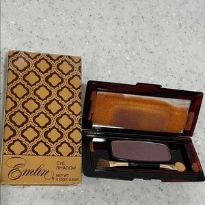 Vintage EMLIN Eyeshadow~HEATHER~NOS/NIB~Faux Brown Tortoise Case